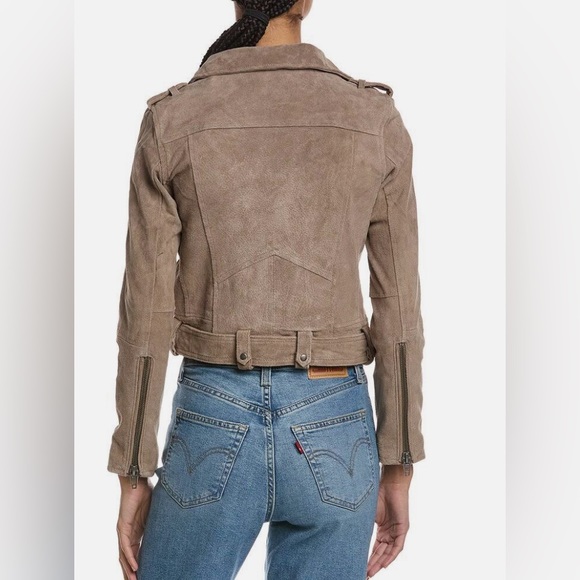 Blank NYC Moto Jacket French Taupe Size Medium - Picture 2 of 10